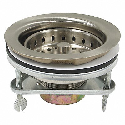 PERFECT PUTTY 593142 Sink Drain 4 in Dia SS