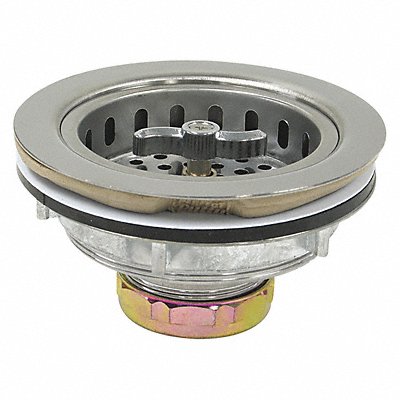 PERFECT PUTTY 593150 Sink Drain 4 1/2 in Dia SS