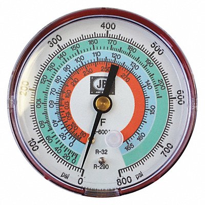 JB INDUSTRIES M2605 High Side Pressure Gauge 3-1/8 Diameter