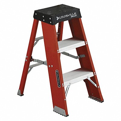 LOUISVILLE LADDER FY8003 Step Stand 375 lb Ld Cap. Fiberglass