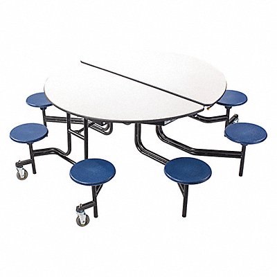 NATIONAL PUBLIC SEATING MT60RSPBTMPCGY04 Mobile Stool Table 29 H 81 W 80 D