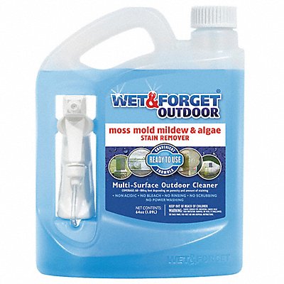 WET AND FORGET 804064 Mold and Mildew Remover 64 oz 11 pH