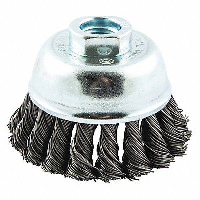 GRAINGER 66252838835 Knot Wire Cup Brush Threaded Arbor Mount