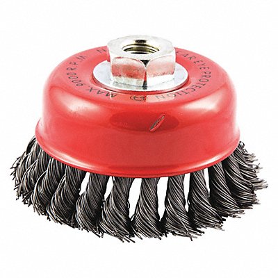 GRAINGER 66252839103 Knot Wire Cup Brush Threaded Arbor Mount