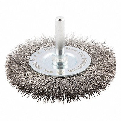 GRAINGER 66252838969 Wire Wheel Brush Shank Mount 3/4 L Trim