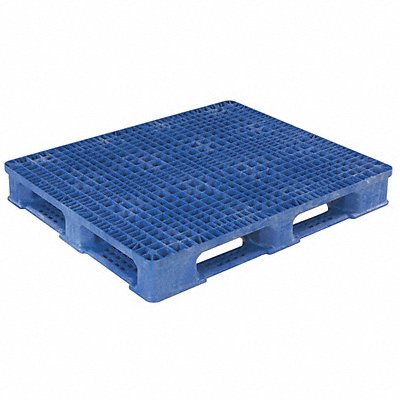 GRAINGER 40X48MDPERACKOPELPDBLUEWITHLIP Pallet Blue 6-3/4 H 40 W 48 L