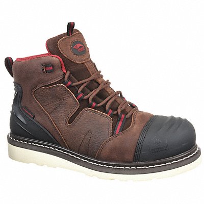 AVENGER SAFETY FOOTWEAR A7506105W 6-Inch Work Boot W 10 1/2 Brown PR
