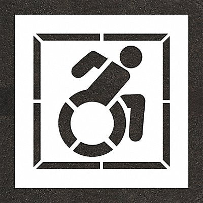 RAE STL10833902 Pavement Stencil 47 H 47 W 0.125 Thick