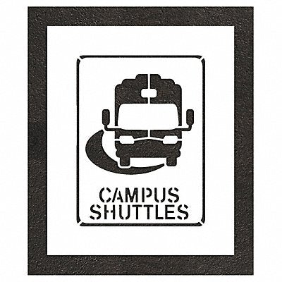 RAE STL11652431 Pavement Stencil 32 H 26 W Bus Character