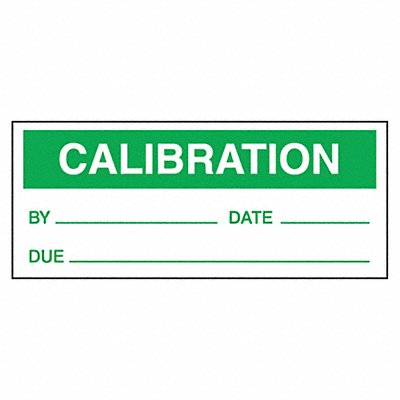 ACCUFORM LPC422 Calibration Label 1-1/2inW x 5/8inH PK25