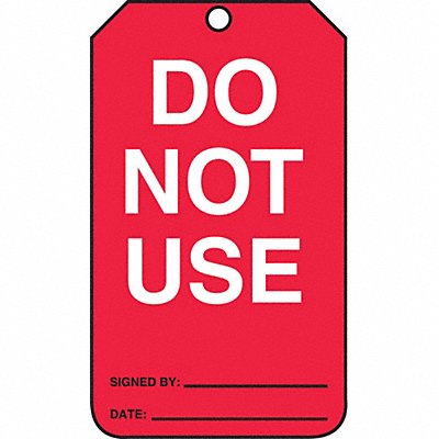 ACCUFORM MGT219CTP Safety Tag 5 3/4in H 3 1/4in W PK25