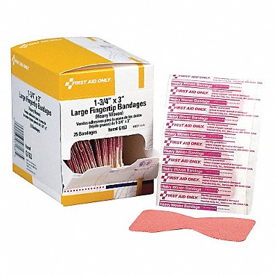 FIRST AID ONLY G163 Fingertip Bandages Fabric PK25