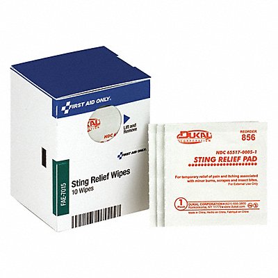 FIRST AID ONLY FAE7015 Topical Anti-Itch Wipes 10ct