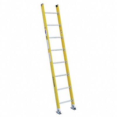 WERNER 71081 Straight Ladder H 8 ft Fiberglass