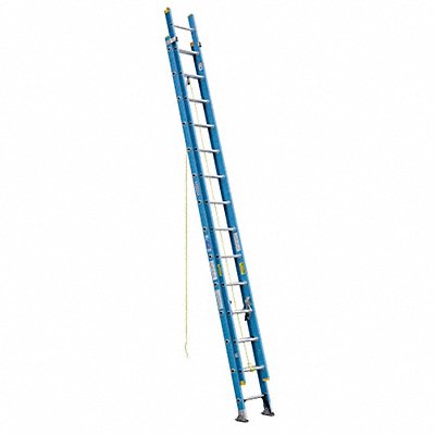 WERNER D60282 Extension Ladder Fiberglass 28 ft I