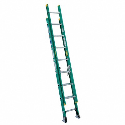 WERNER D59162 Extension Ladder Fiberglass 16 ft II