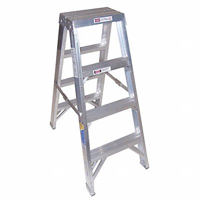 WERNER T404 Stepladder T400 H 4 ft Spread 36-1/4 In