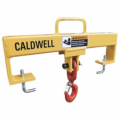 CALDWELL 10S220 Forklift Lifting Beam 4 000 lb Yellow