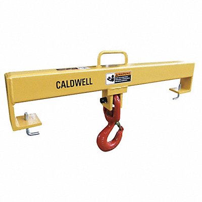 CALDWELL 10S536 Forklift Lifting Beam 10 000 lb Yellow