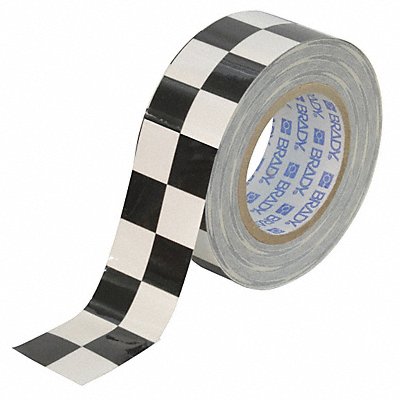 BRADY 121913 Floor Tape Black/White 2 inx100 ft Roll