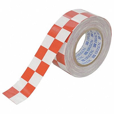 BRADY 121916 Floor Tape Red/White 2 inx100 ft Roll