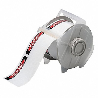 BRADY 121550 Label Vinyl Red/White/Black