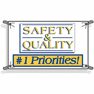 BRADY 56970 Banner 36 in x 60 in Polyethylene