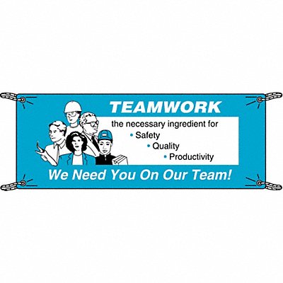 BRADY 106303 Banner 48 in x 120 in Polyethylene