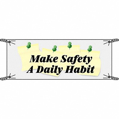 BRADY 106322 Safety Banner 42 in x 120 in Vinyl