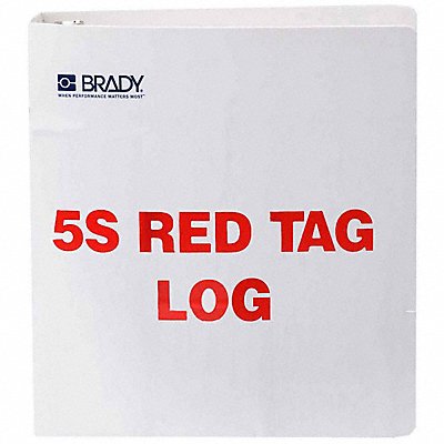 BRADY 122052 Red Tag Binder