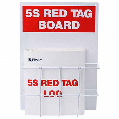 BRADY 122053 Red Tag Binder Station With Binder