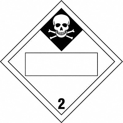 BRADY 60407 DOT Container Placard 10-3/4 Label W