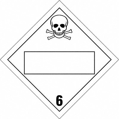 BRADY 60390 DOT Container Placard 10-3/4 Label W