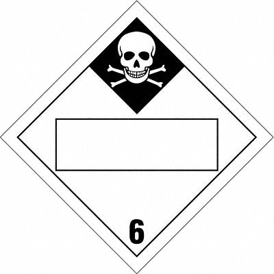 BRADY 60402 DOT Container Placard 10-3/4 Label W