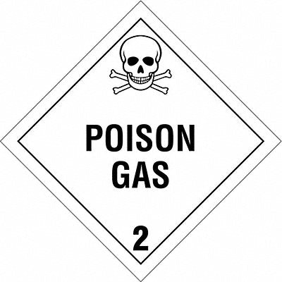 BRADY 60423 DOT Container Placard 10-3/4 Label W