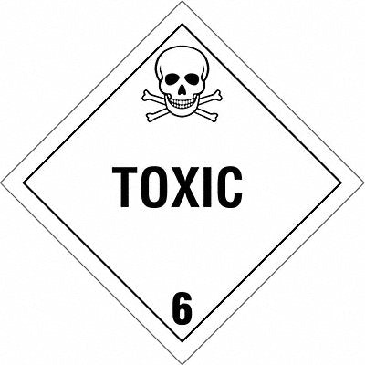 BRADY 60425 DOT Container Placard 10-3/4 Label W