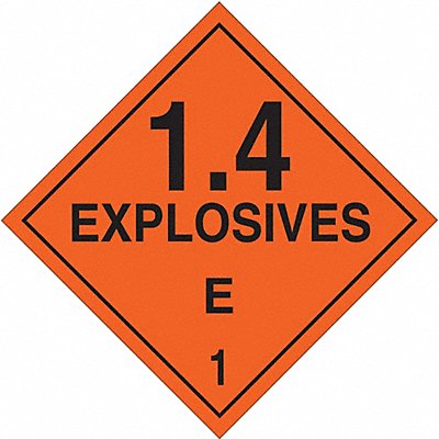BRADY 63364 DOT Container Placard 10-3/4 Label W