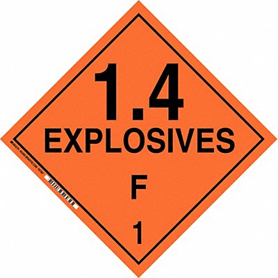 BRADY 63400 DOT Container Placard 10-3/4 Label W