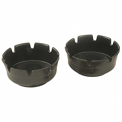 CRESTWARE MEL263B Ash Tray 4 in Dia Melamine Black PK12