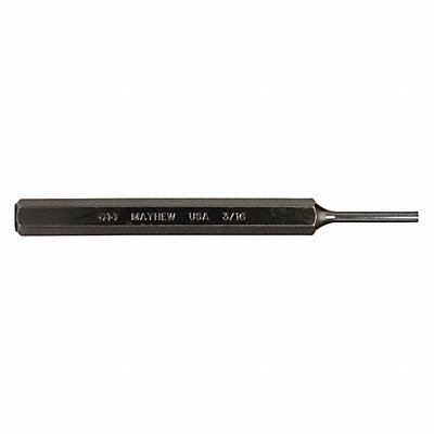 MAYHEW PRO 21100 Pin Punch 6in L 3/16in Tip Steel BO