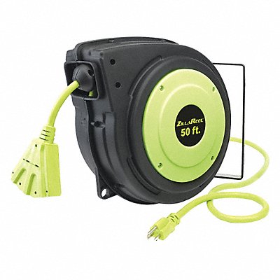 LEGACY FZ8140503 Retractable Cord Reel 50 ft 120VAC Blk