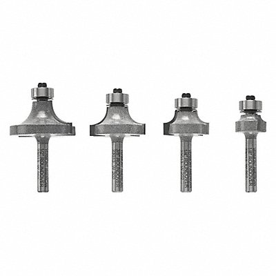 VERMONT AMERICAN 23013 Router Bit Set 4 Pc Carbide Tipped