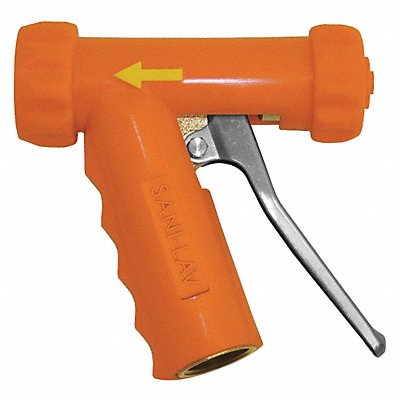 SANI-LAV N1T Spray Nozzle Brass/SS Safety Orange