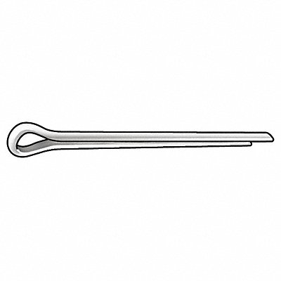 GRAINGER U517000060150 Cotter Pin 1/16 in dia 1 1/2 in L PK100