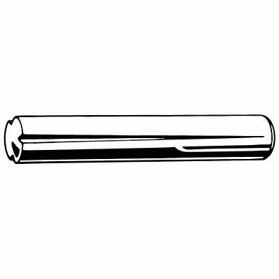 GRAINGER U397100150100 Grooved Pin Type A Steel 1 0.156 ZP PK10