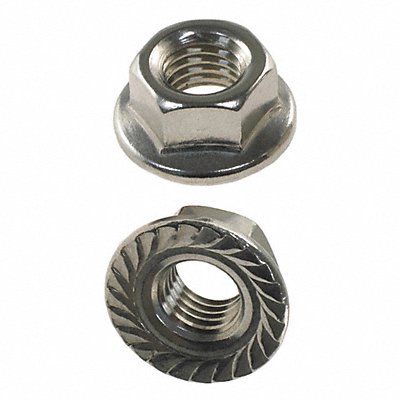 GRAINGER U511080160001 SLk Flng Nt Stainless Steel #8-32 18-8 50PK