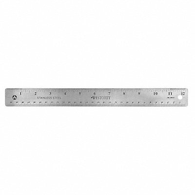 WESTCOTT 10415 Ruler Stainless Steel 12 In