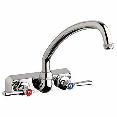 CHICAGO FAUCETS W4WL9E1369AB Low Arc Chrome Chicago Faucets W4W Brass
