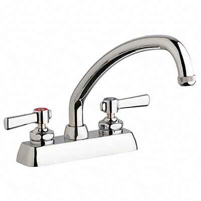 CHICAGO FAUCETS W4DL9E1369AB Low Arc Chrome Chicago Faucets W4D Brass