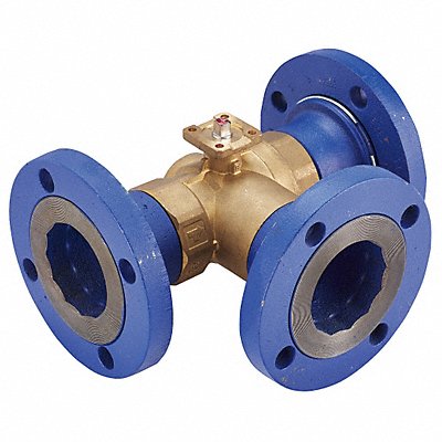 JOHNSON CONTROLS VG18A5GS HVAC Ball Valve Three-Way Brass 2 1/2 in